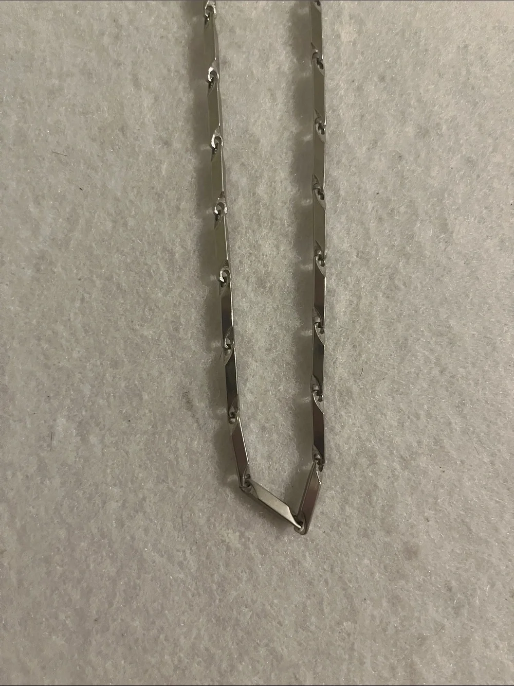 Minimal Black Link Necklace with Red Accent Bead